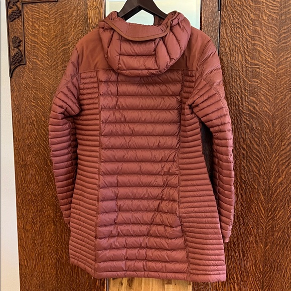 KUHL Spyfire Full Zip Goose Down Parka Hoodie Puffer WM Large Cinnamon NWOT - Picture 6 of 6